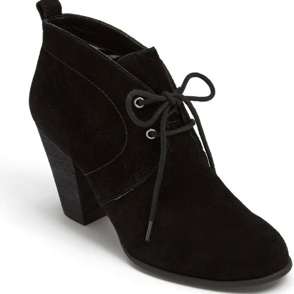 Lucky Brand Shoes - Lucky Brand Unitas Black Lace Up Vamp Booties